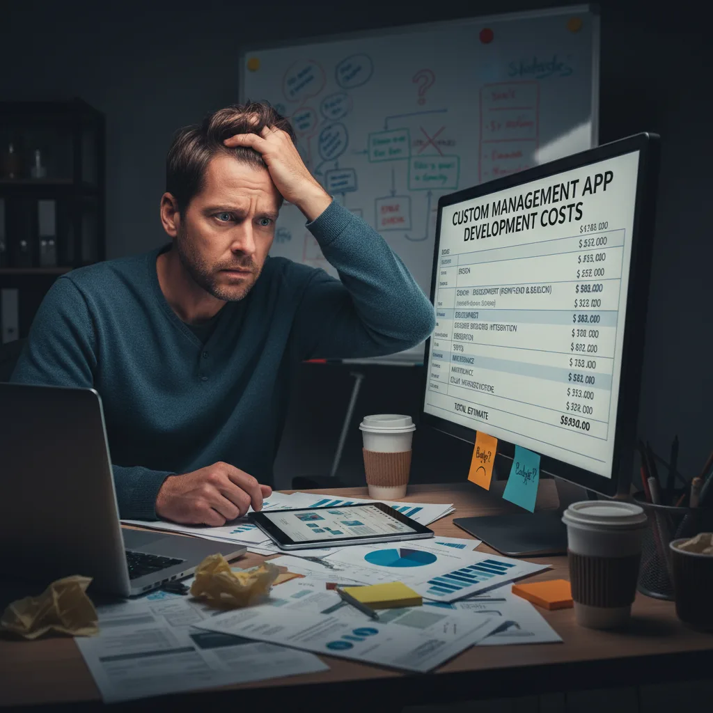 immagine di persona preoccupata per costi di creazione app gestionale personalizzata