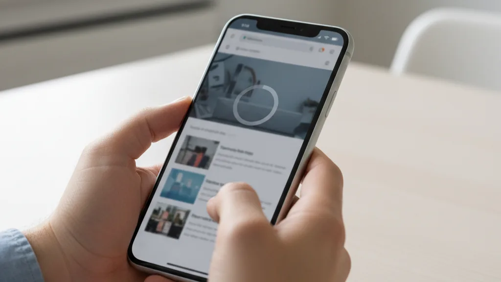 navigazione smartphone sito web mobile lento caricamento