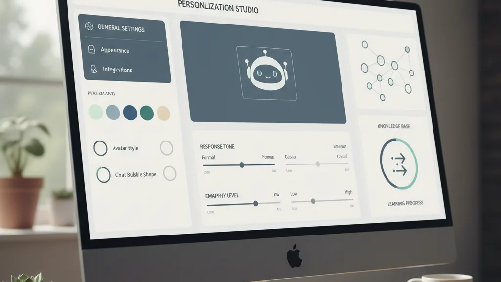 Pannello di configurazione di un chatbot con personalizzazione