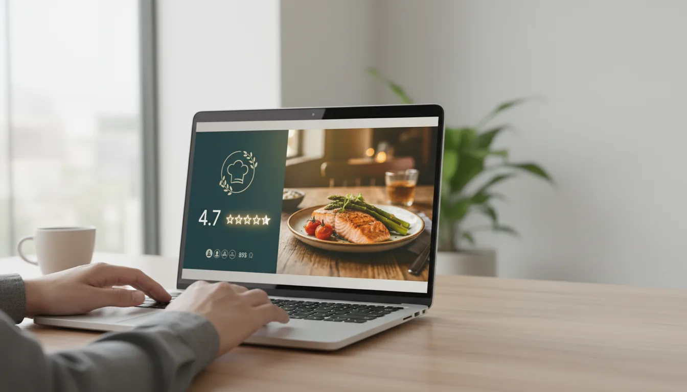 Business Profile di un ristorante con recensioni e valutazioni